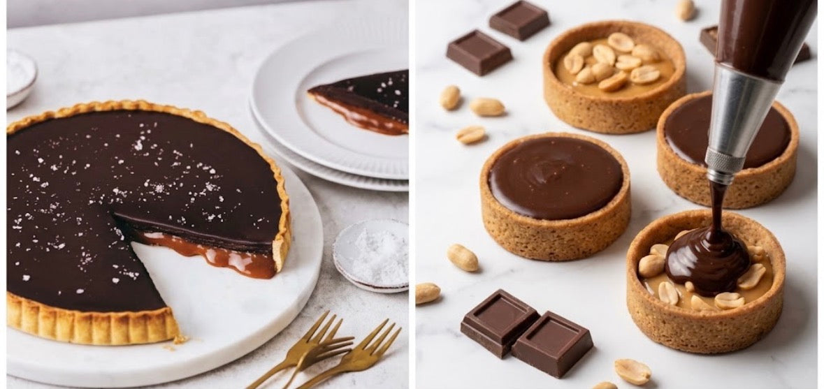 Tarte Caramel, Cacahuète & Chocolat sans gluten